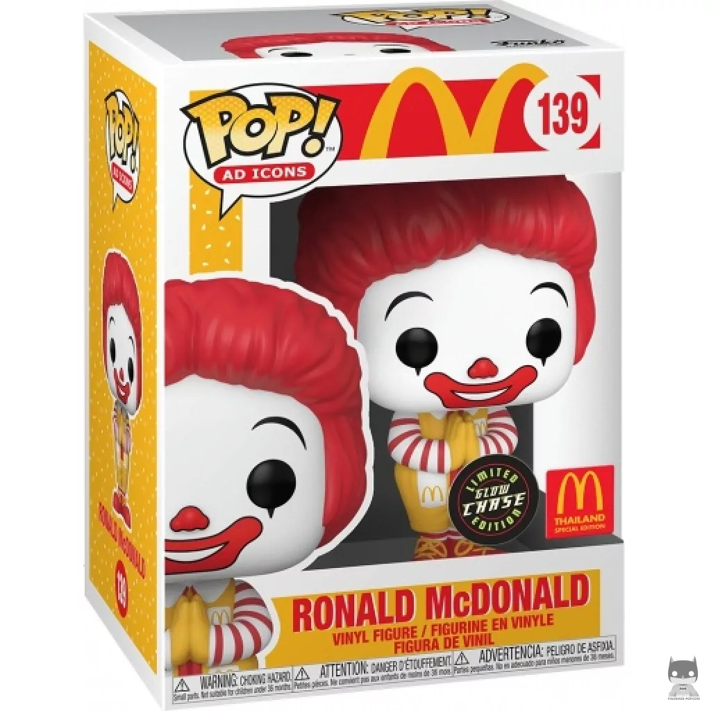 Figura Funko Pop! Ronald McDonald (Chase & Brilla en la oscuridad) en su caja