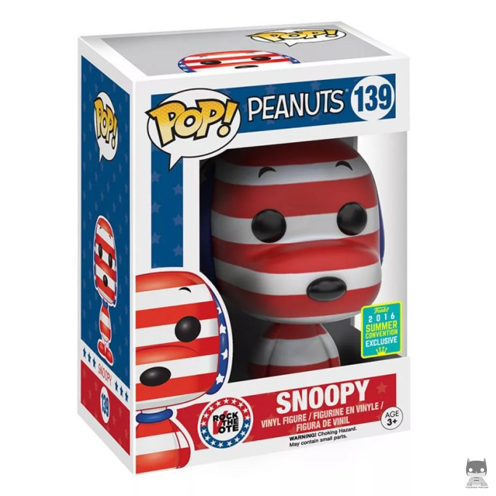 Figura Funko Pop! Snoopy patriótico en su caja