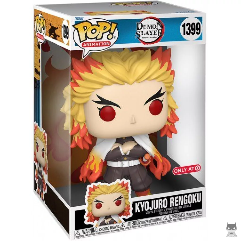 Figura Funko Pop! Kyojuro Rengoku (Supersized) en su caja