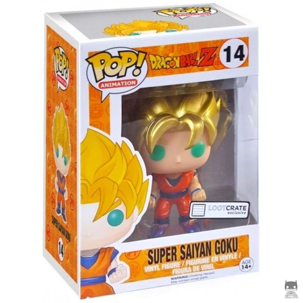Figura Funko Pop! Goku Super Saiyan (Metalizado) en su caja