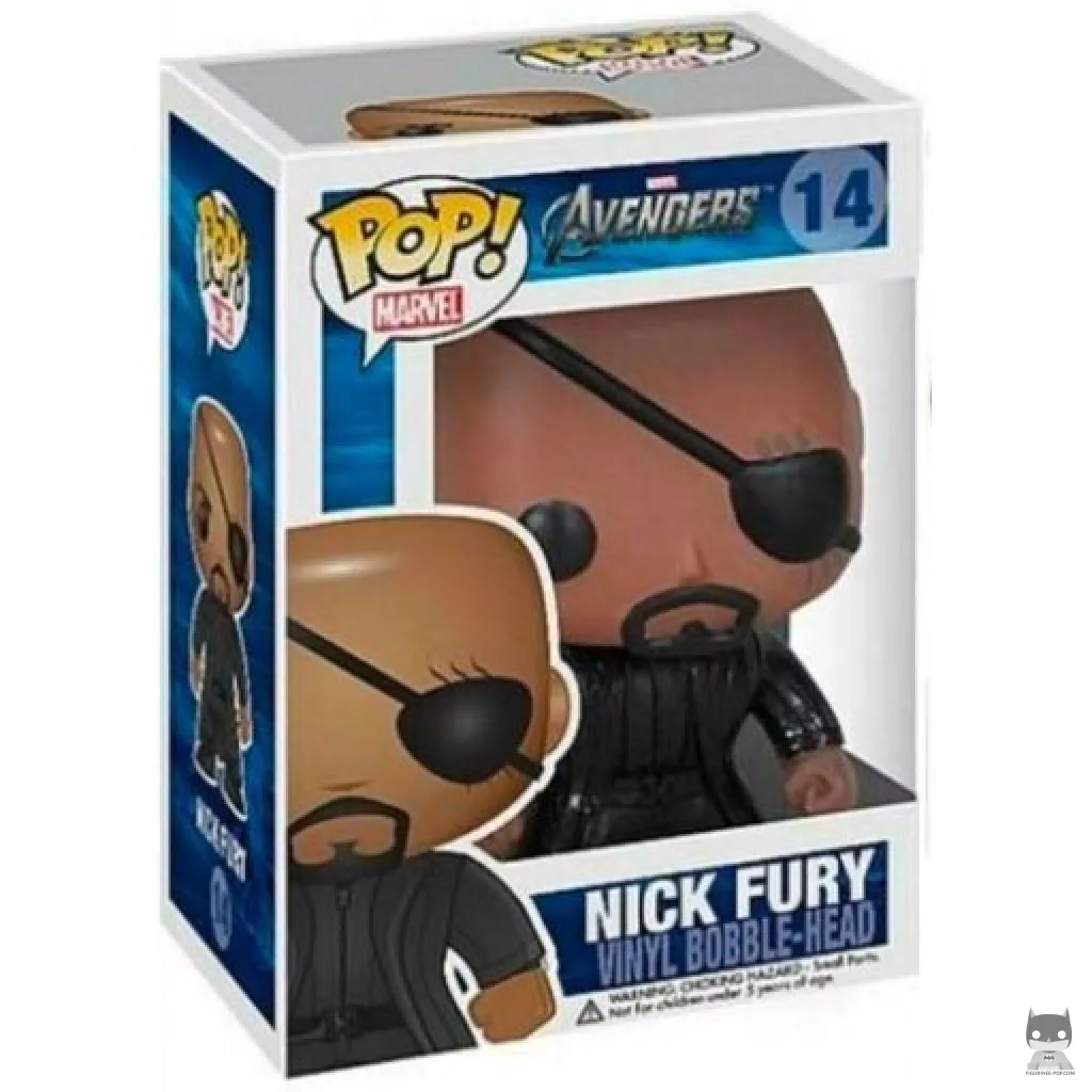 Figura Funko Pop! Nick Fury en su caja
