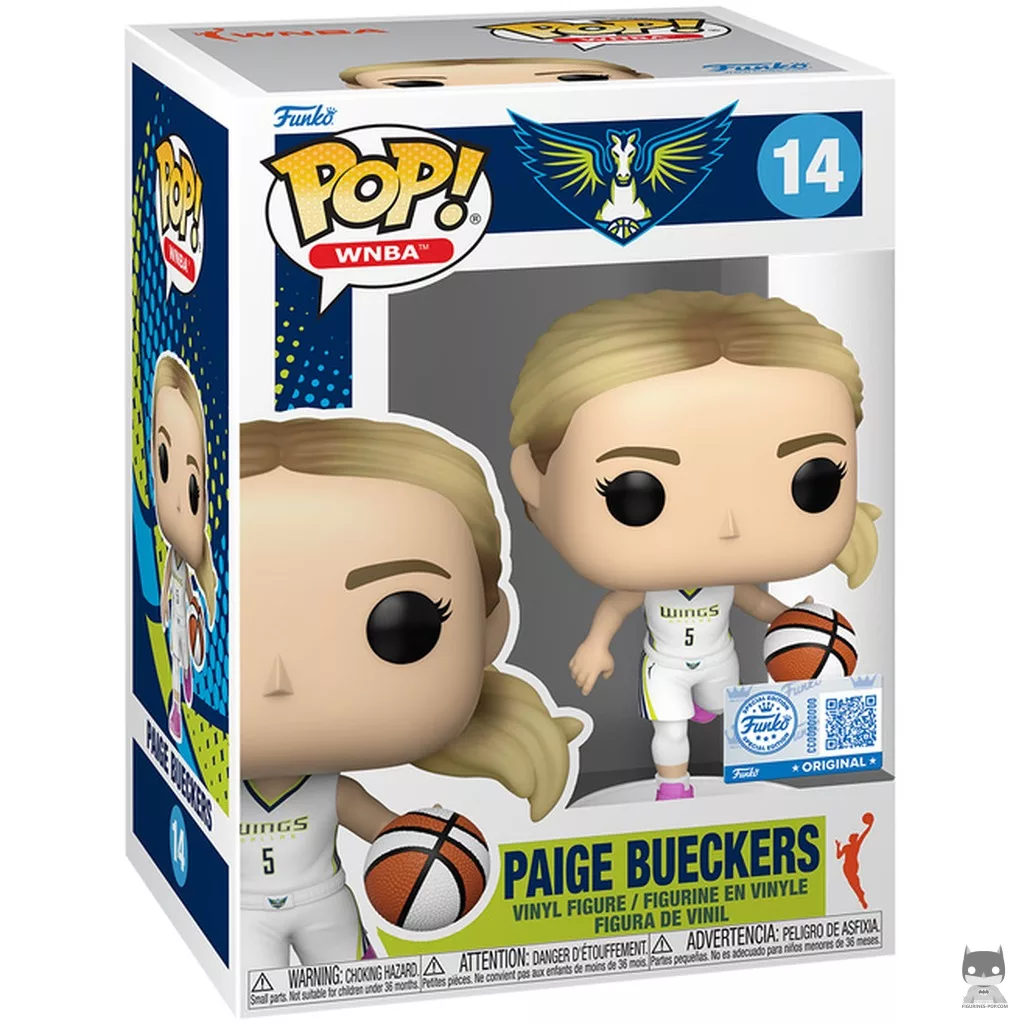 Figura Funko Pop! Paige Bueckers en su caja
