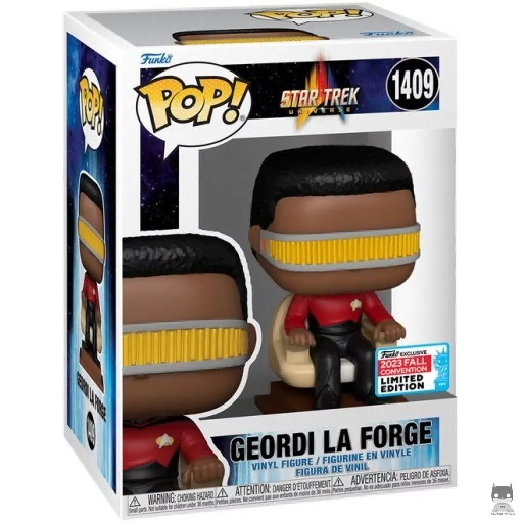 Figura Funko Pop! Geordi La Forge en su caja