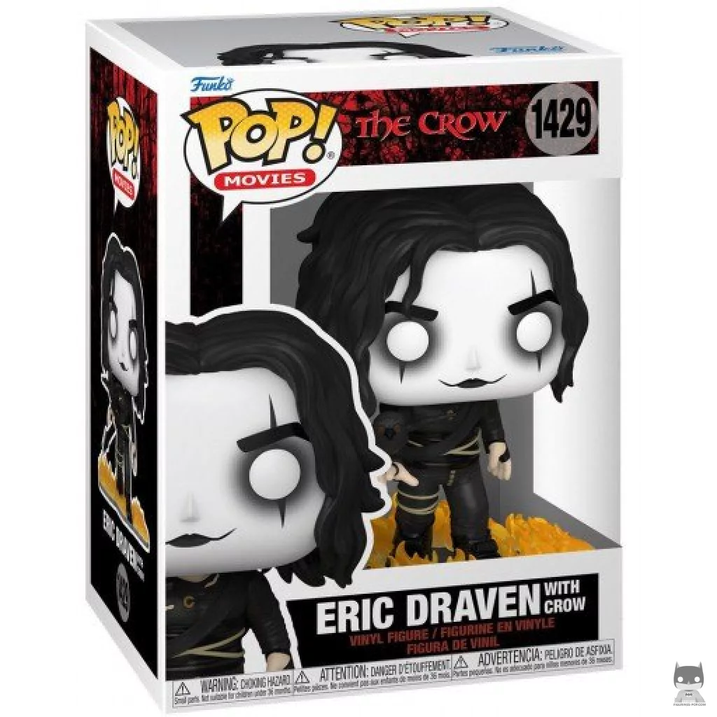 Figura Funko Pop! Eric Draven con cuervo en su caja