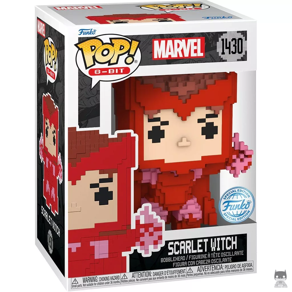 Figura Funko Pop! Bruja Escarlata (8-bit) en su caja