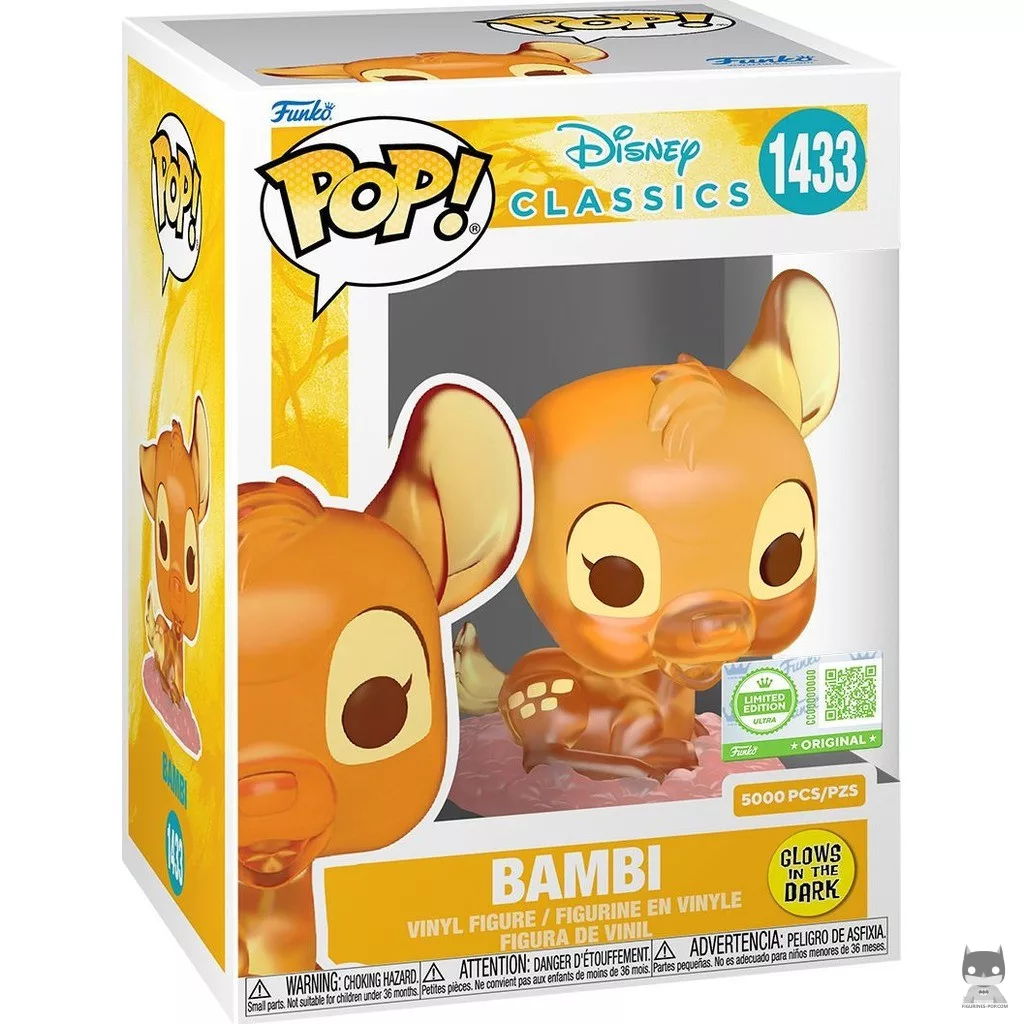 Figura Funko Pop! Bambi (Translúcido & Brilla en la oscuridad) en su caja