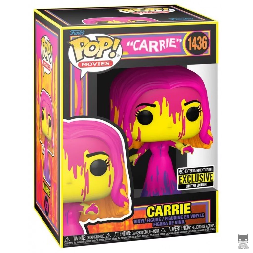 Figura Funko Pop! Carrie (Luz negra) en su caja