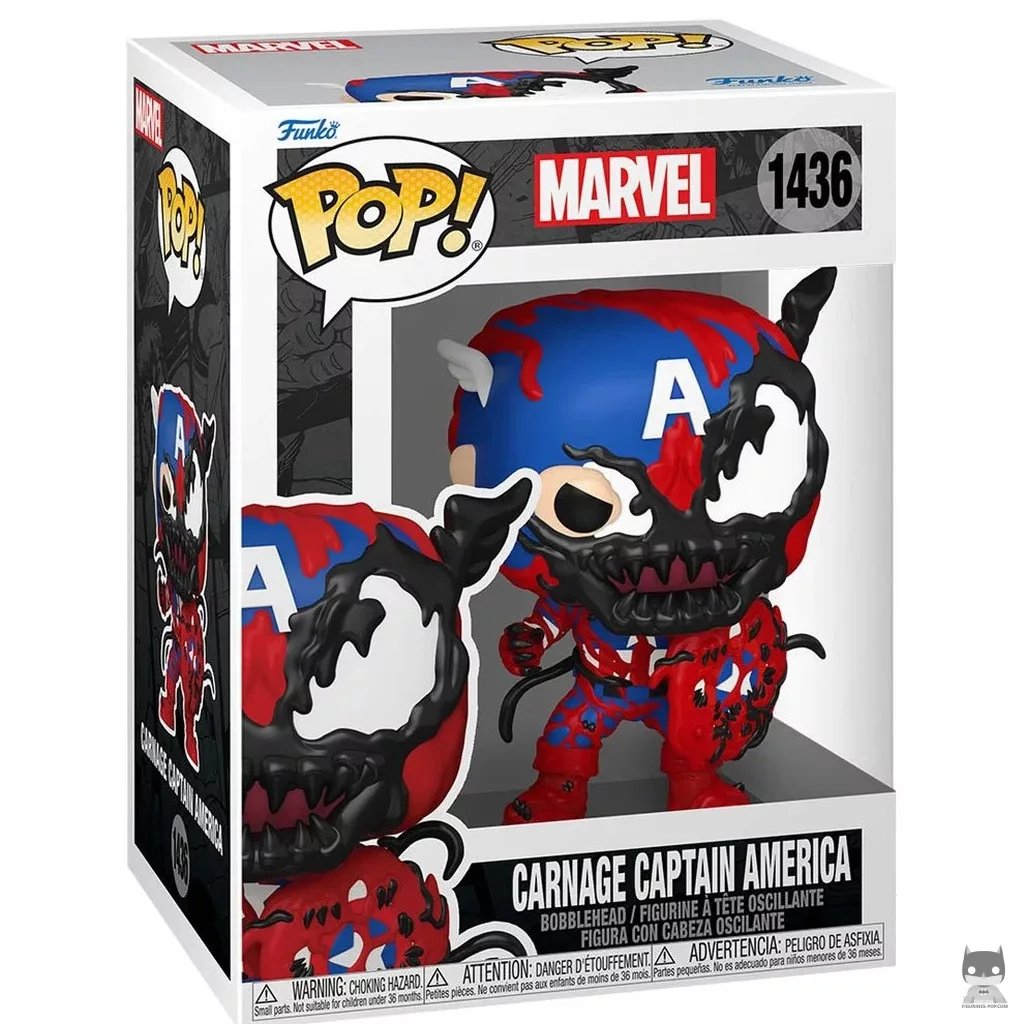 Figura Funko Pop! Capitán América Carnage en su caja