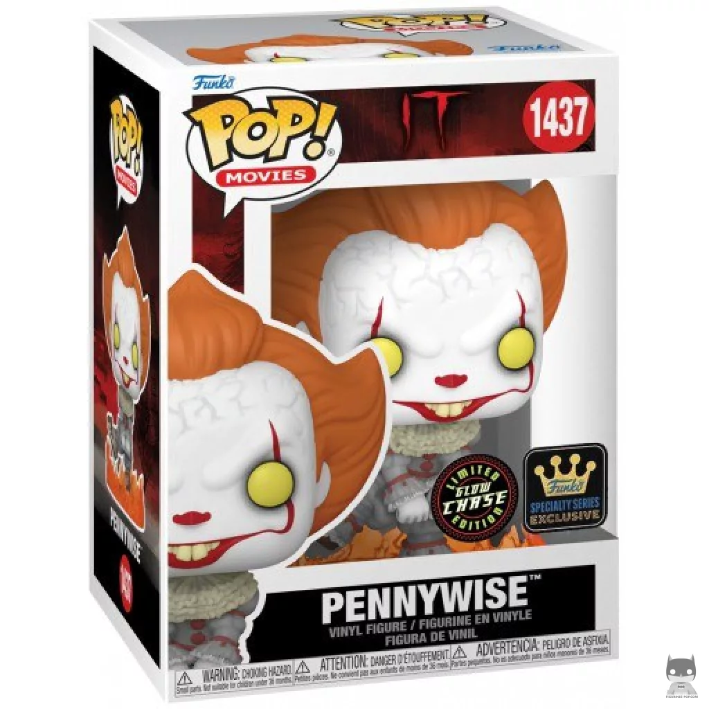 Figura Funko Pop! Pennywise (Chase & Brilla en la oscuridad) en su caja