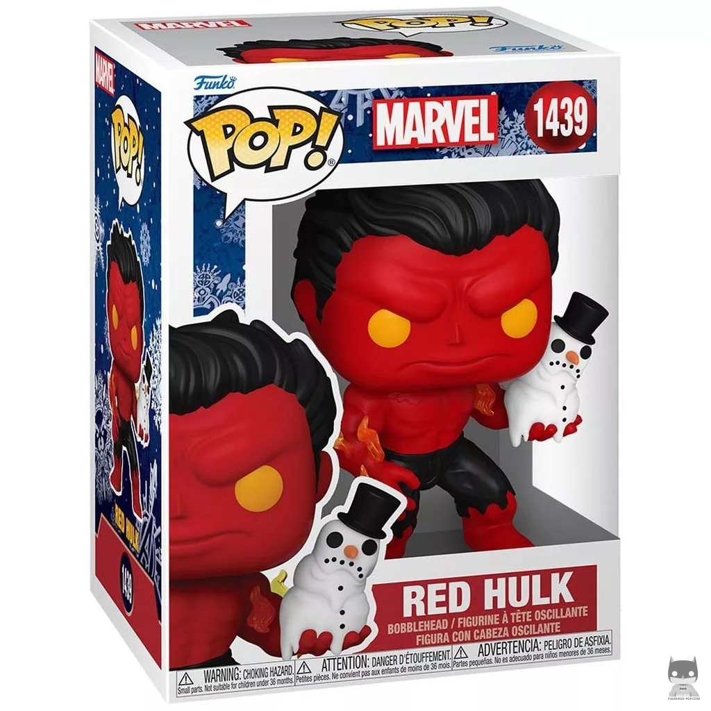 Figura Funko Pop! Hulk Rojo (Navidad) en su caja