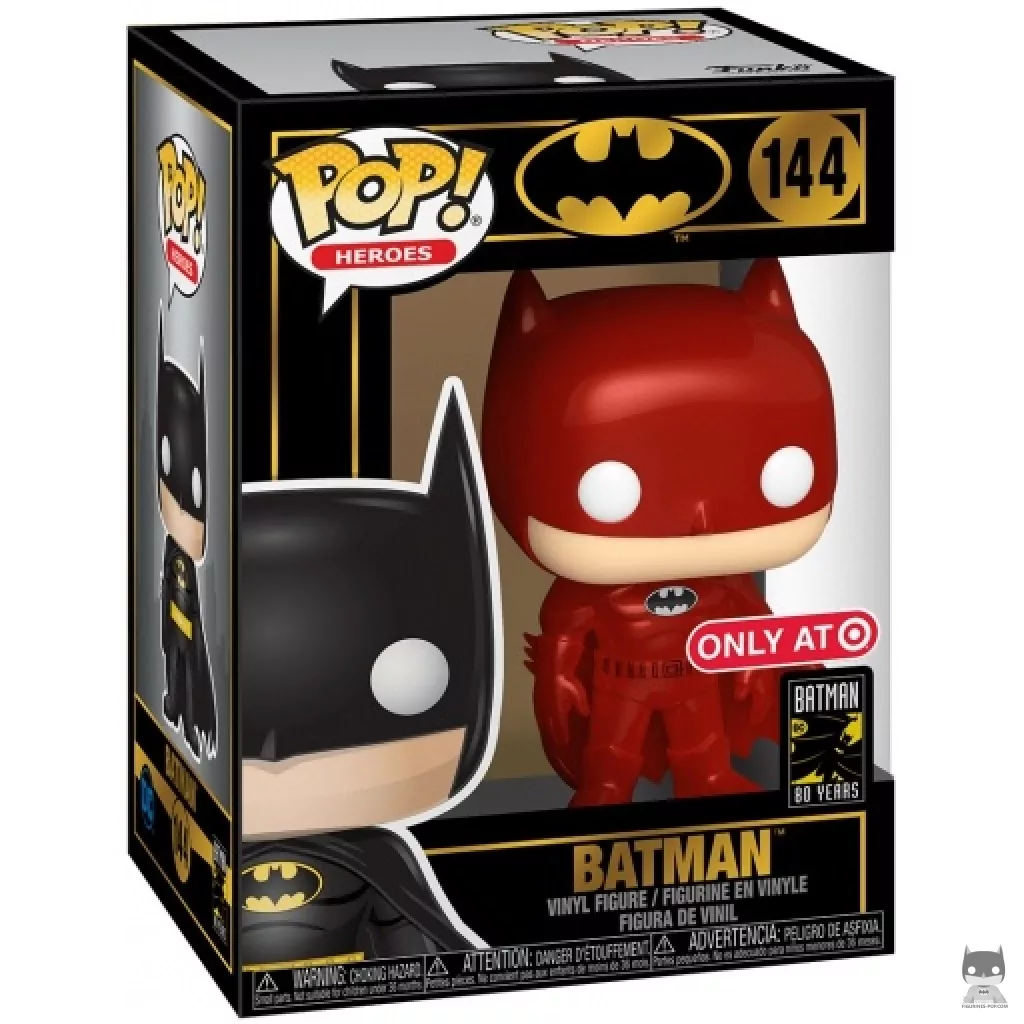 Figura Funko Pop! Batman (Rojo) en su caja