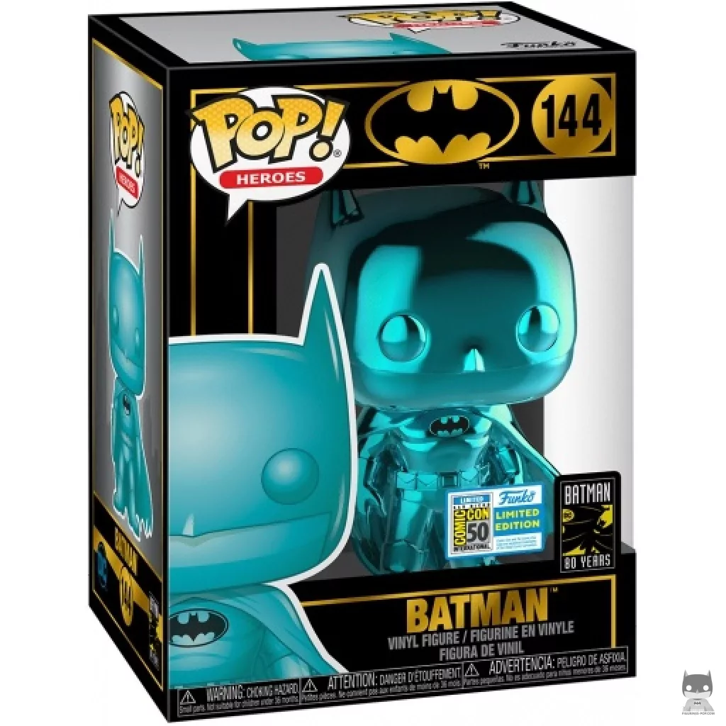 Figura Funko Pop! Batman (Verde azulado) en su caja