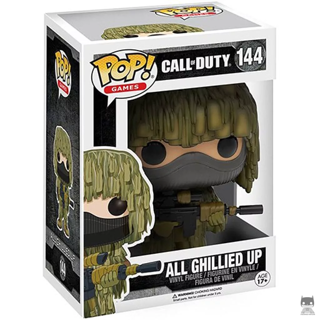 Figura Funko Pop! All Ghillied Up en su caja