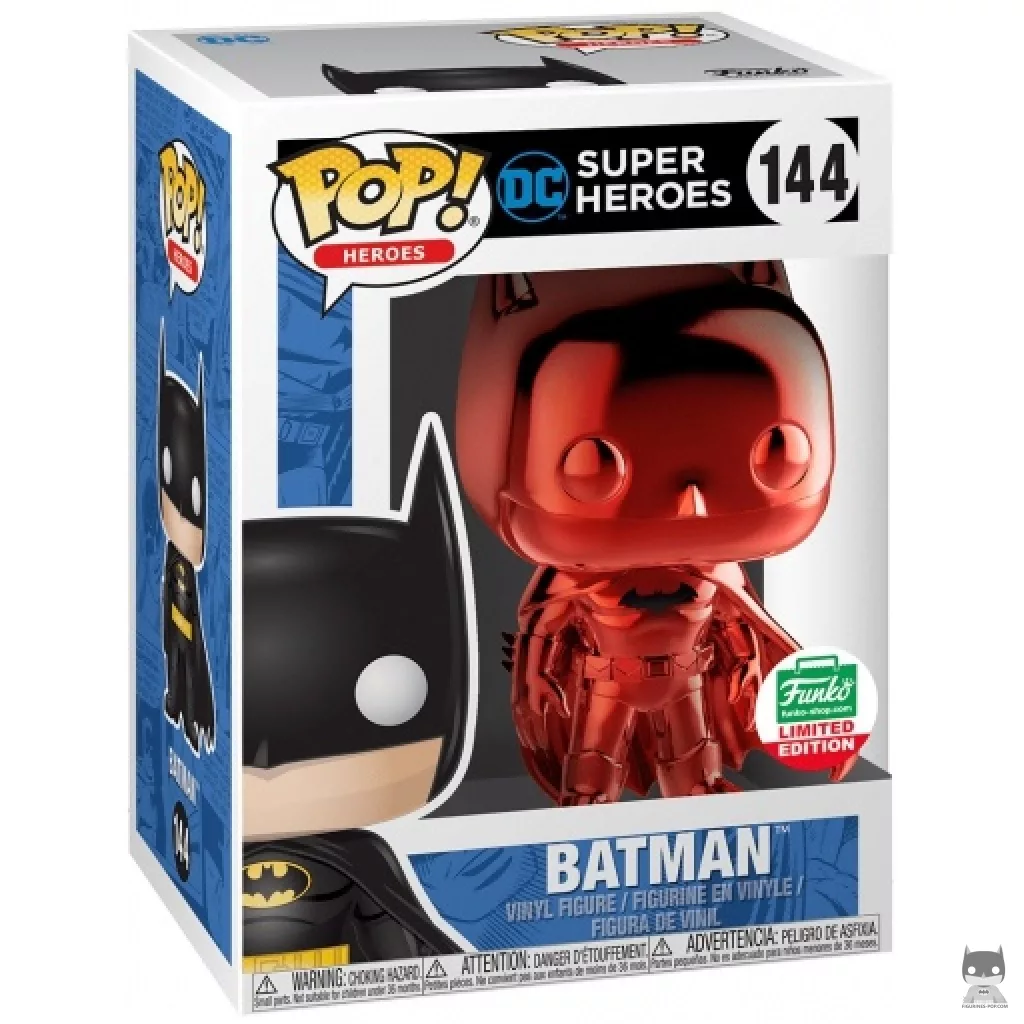 Figura Funko Pop! Batman (Rojo) en su caja