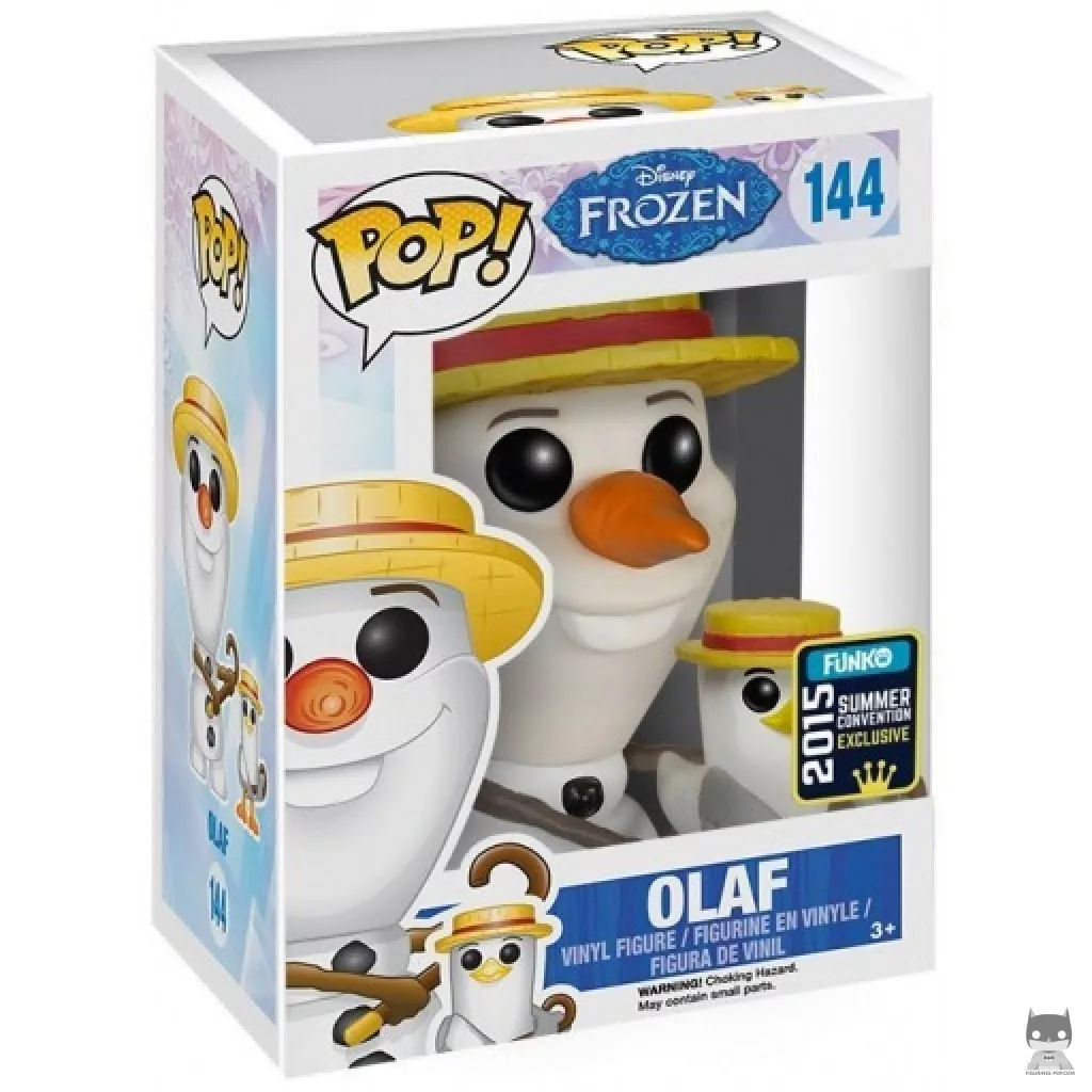 Figura Funko Pop! Olaf con sombrero y bastón en su caja