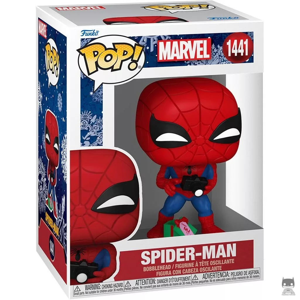 Figura Funko Pop! Spider-Man (Navidad) en su caja