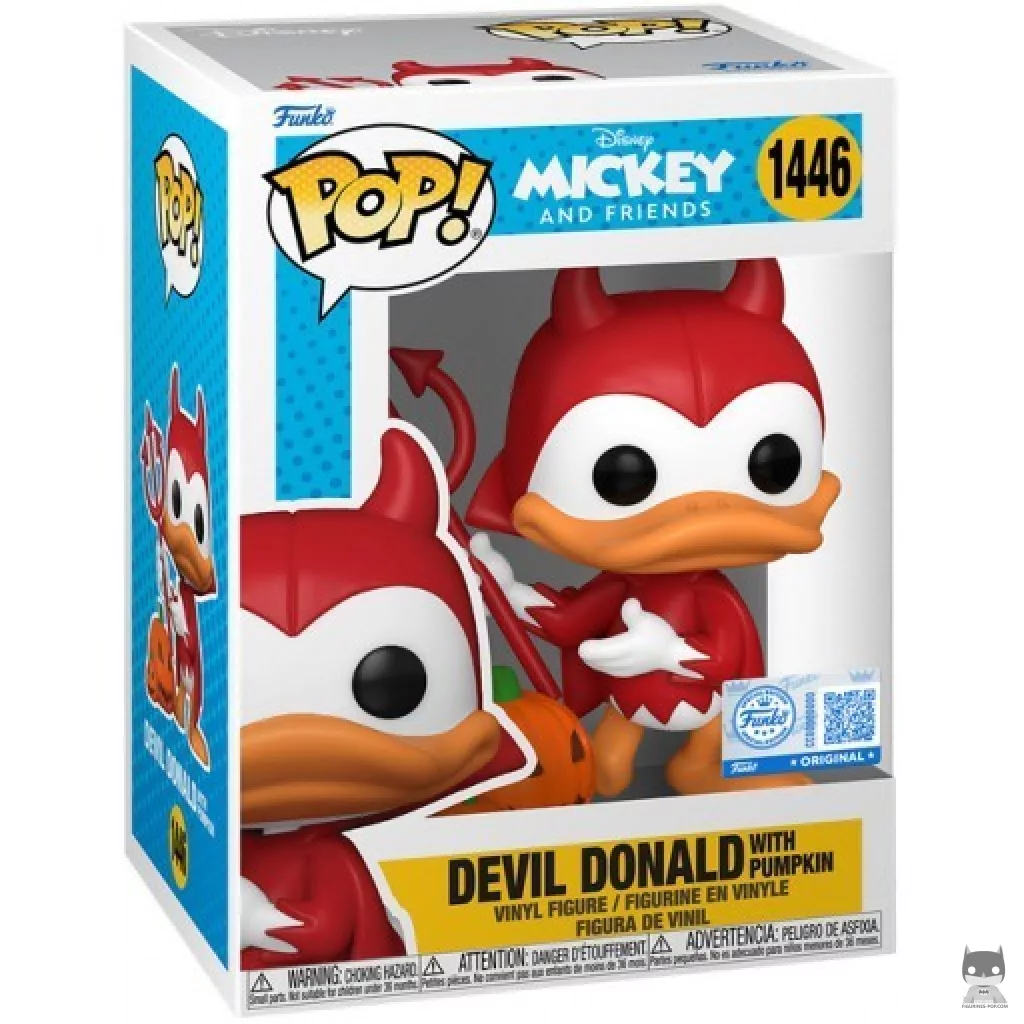 Figura Funko Pop! Donald diablo con calabaza en su caja