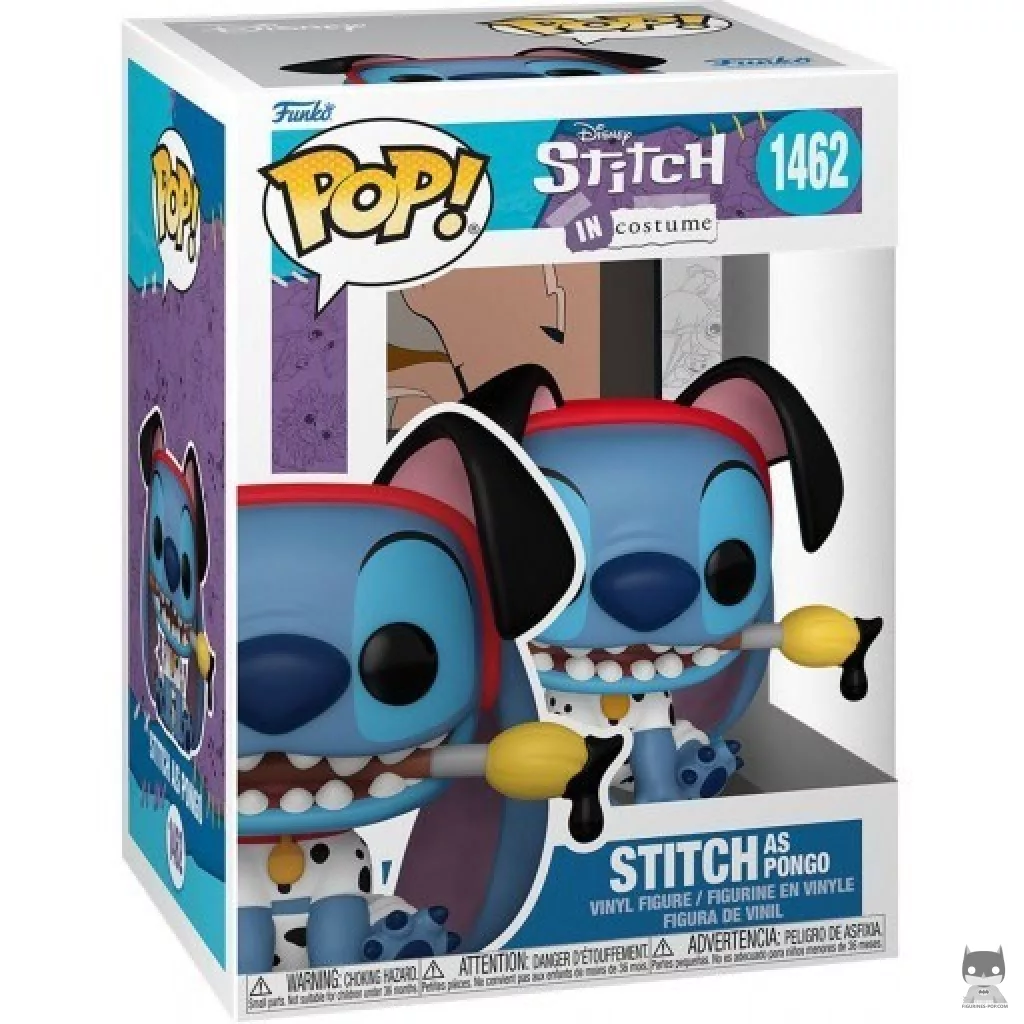 Figura Funko Pop! Stitch como Pongo en su caja
