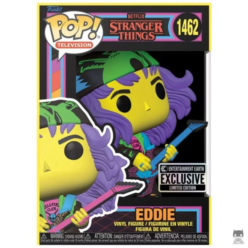 Figura Funko Pop! Eddie (Luz negra) en su caja