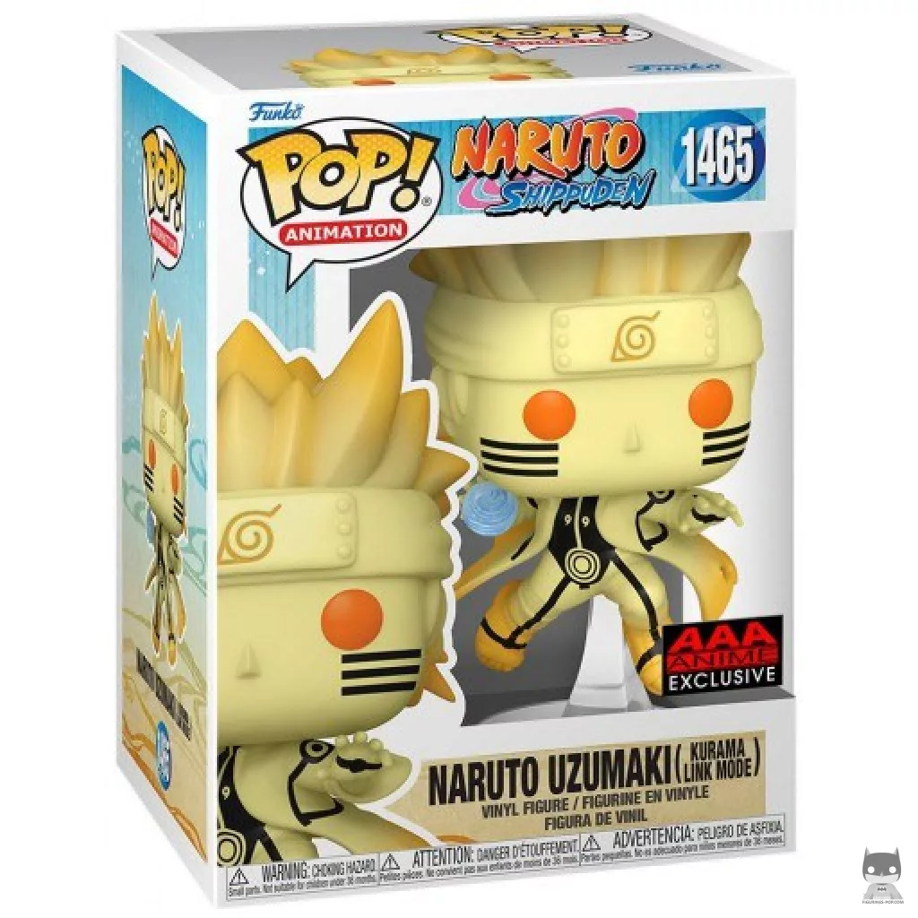 Figura Funko Pop! Naruto Uzumaki (Modo Vínculo con Kurama) en su caja