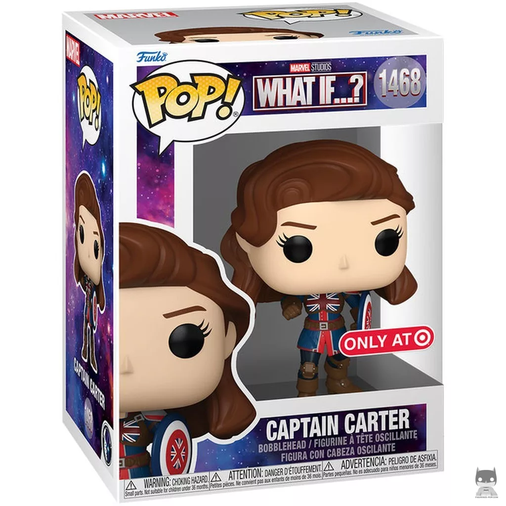 Figura Funko Pop! Capitana Carter en su caja
