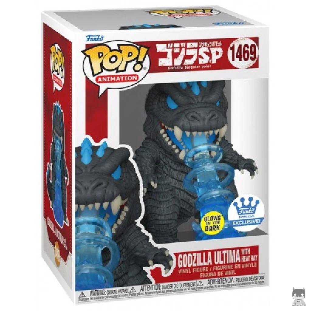 Figura Funko Pop! Godzilla Ultima con rayo atómico (Brilla en la oscuridad) en su caja