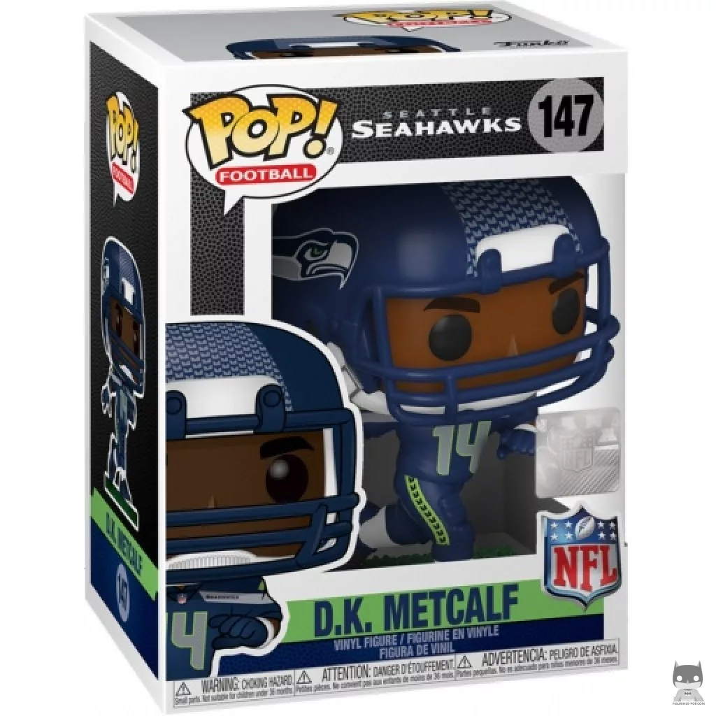 Figura Funko Pop! D.K. Metcalf en su caja
