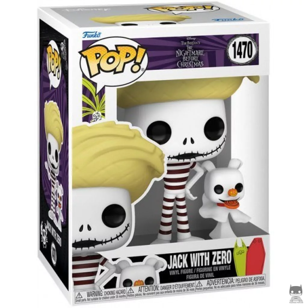 Figura Funko Pop! Jack con Zero (Playa) en su caja