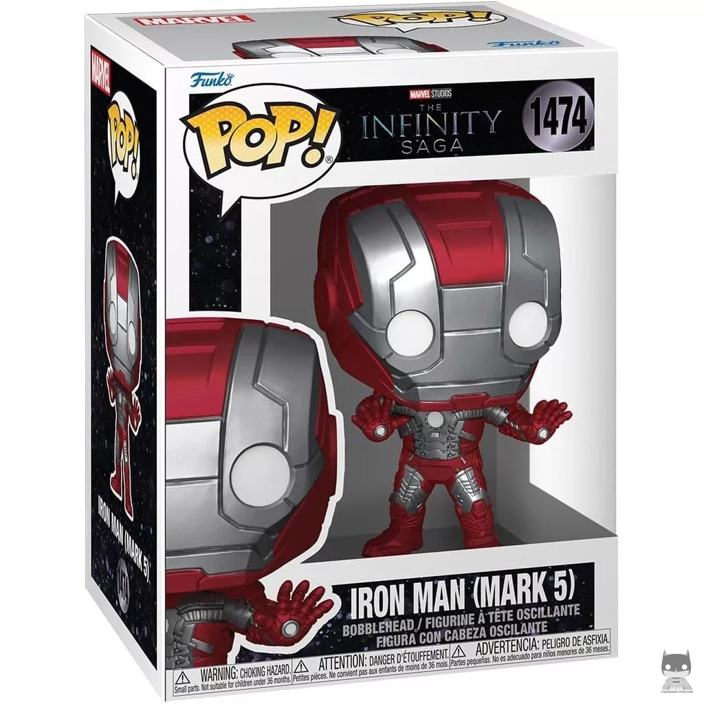 Figura Funko Pop! Iron Man (Mark 5) en su caja