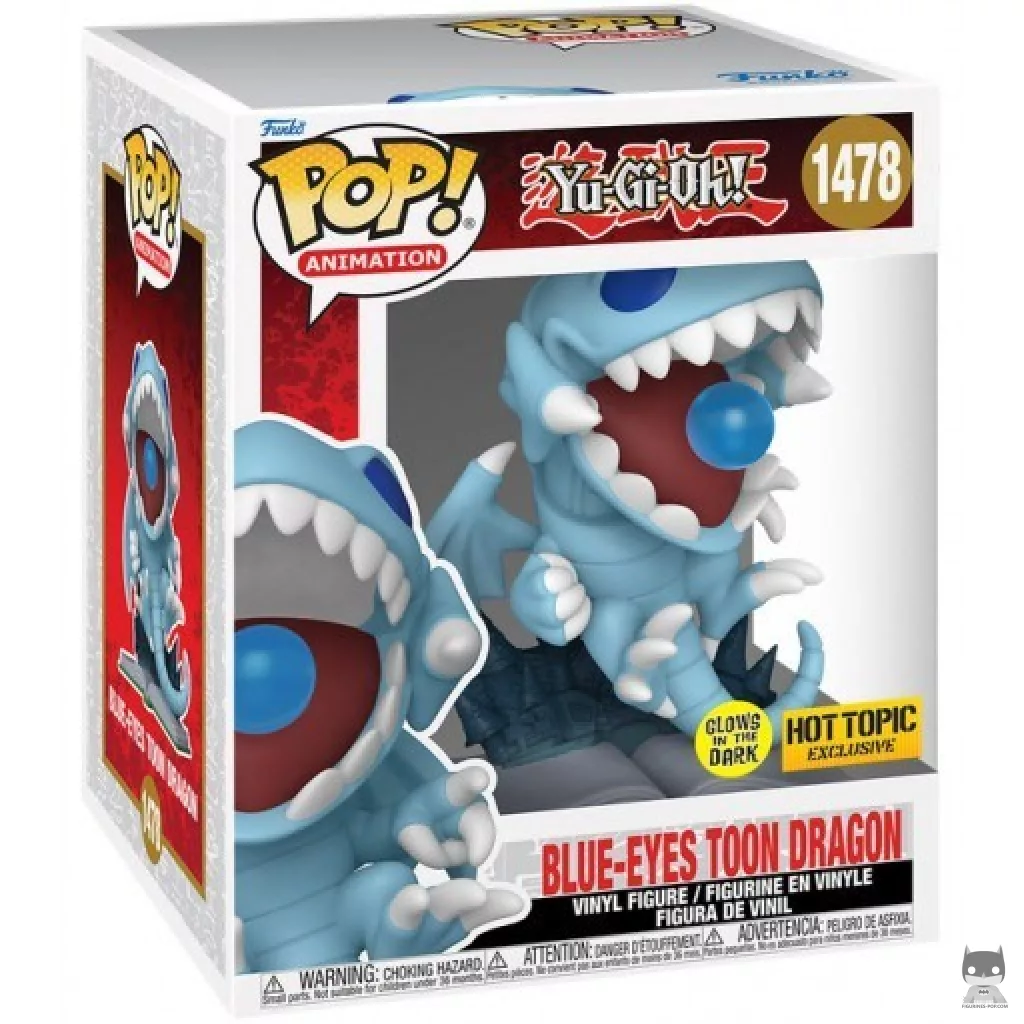 Figura Funko Pop! Dragón Toon de Ojos Azules (Brilla en la oscuridad & Supersized) en su caja