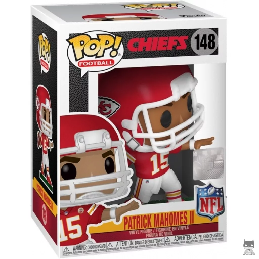 Figura Funko Pop! Patrick Mahomes en su caja