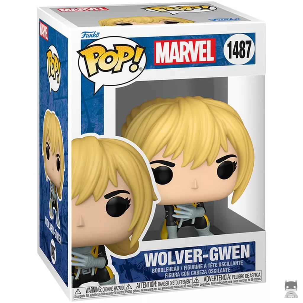 Figura Funko Pop! Wolver-Gwen en su caja