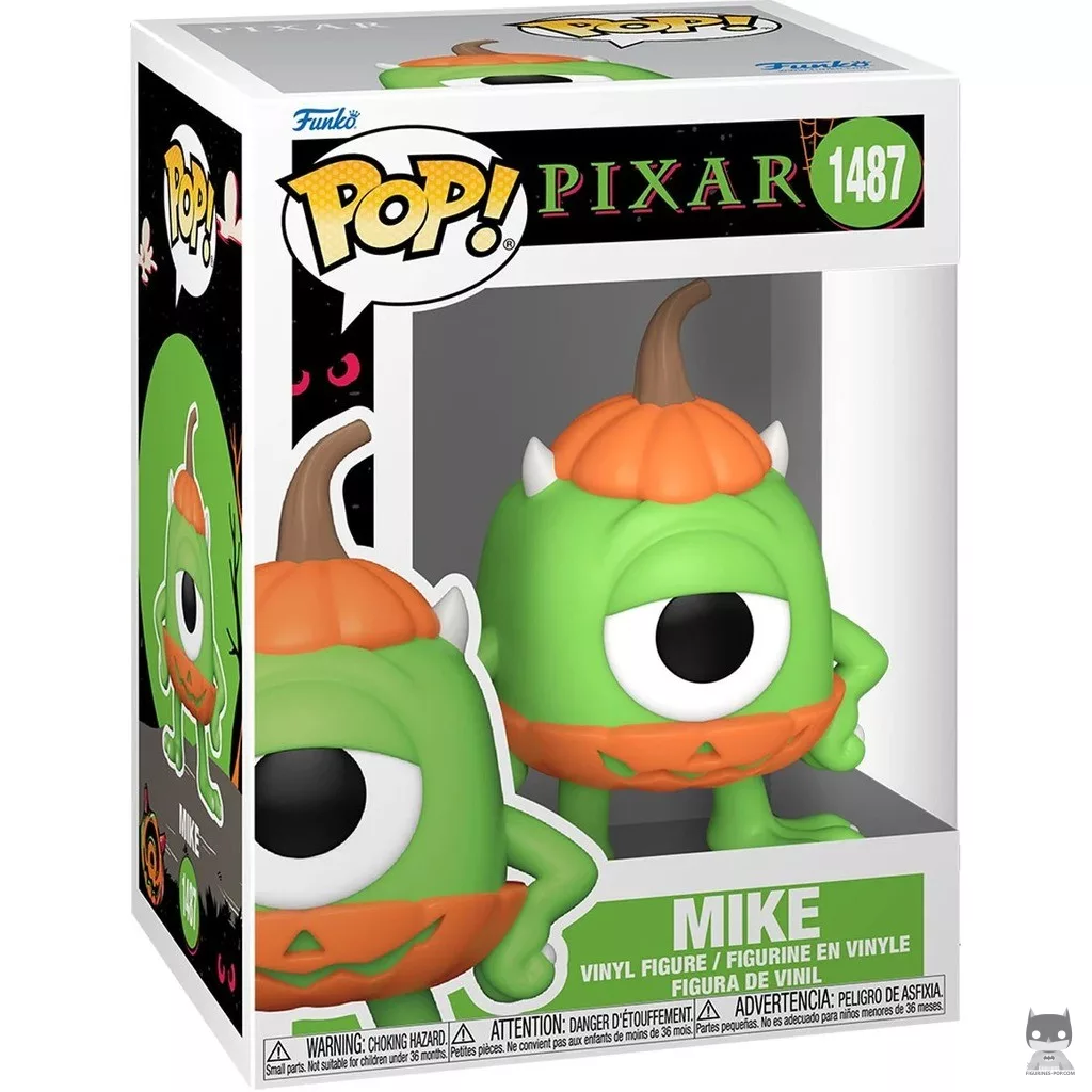 Figura Funko Pop! Mike Wazowski disfrazado de calabaza de Halloween en su caja