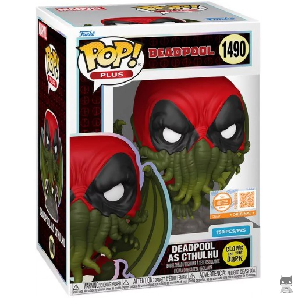 Figura Funko Pop! Deadpool como Cthulhu (Brilla en la oscuridad) en su caja