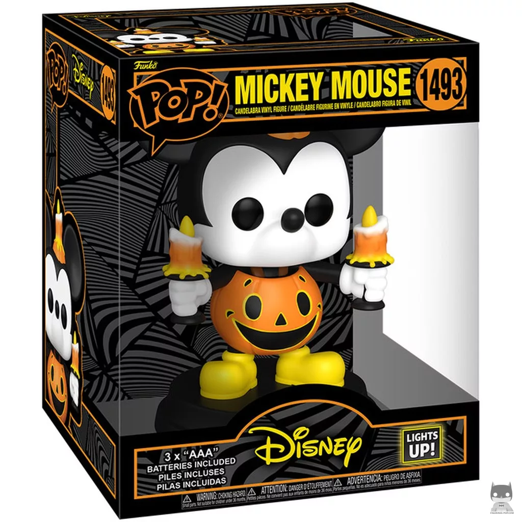 Figura Funko Pop! Mickey Mouse disfrazado de calabaza (Luces y sonido) en su caja