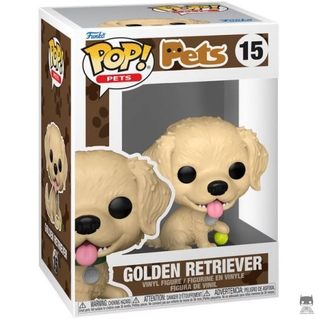 Figura Funko Pop! Golden Retriever en su caja