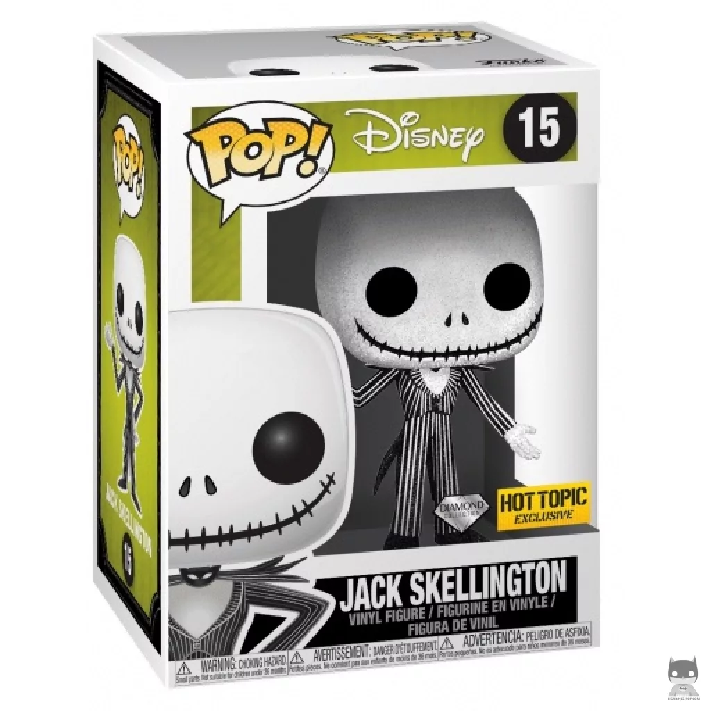 Figura Funko Pop! Jack Skellington (Purpurina de diamante) en su caja