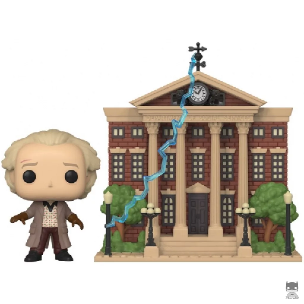 Figura Funko Pop! Doc con la torre del reloj (Regreso al futuro)