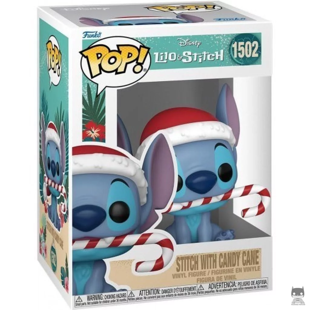 Figura Funko Pop! Stitch con bastón de caramelo en su caja