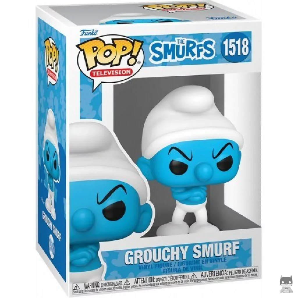 Figura Funko Pop! Pitufo Gruñón en su caja