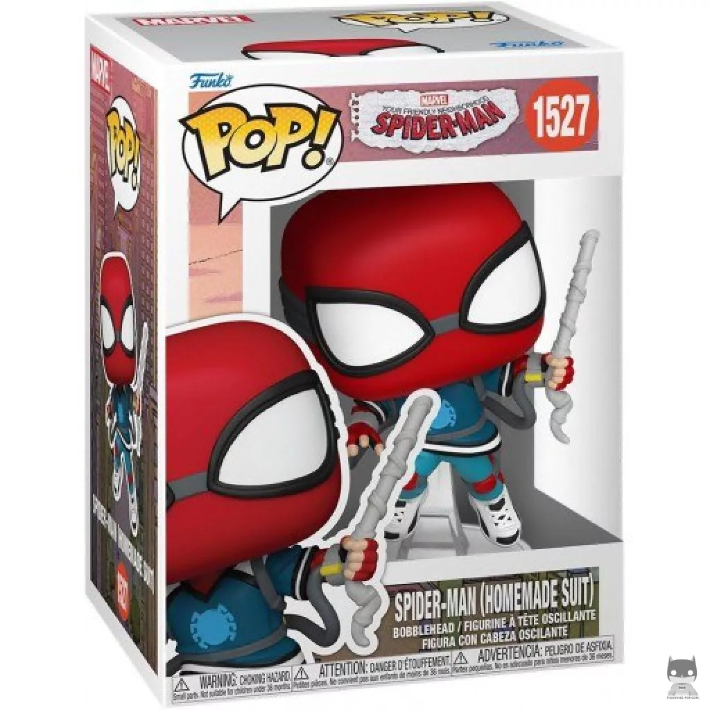Figura Funko Pop! Spider-Man (Traje casero) en su caja