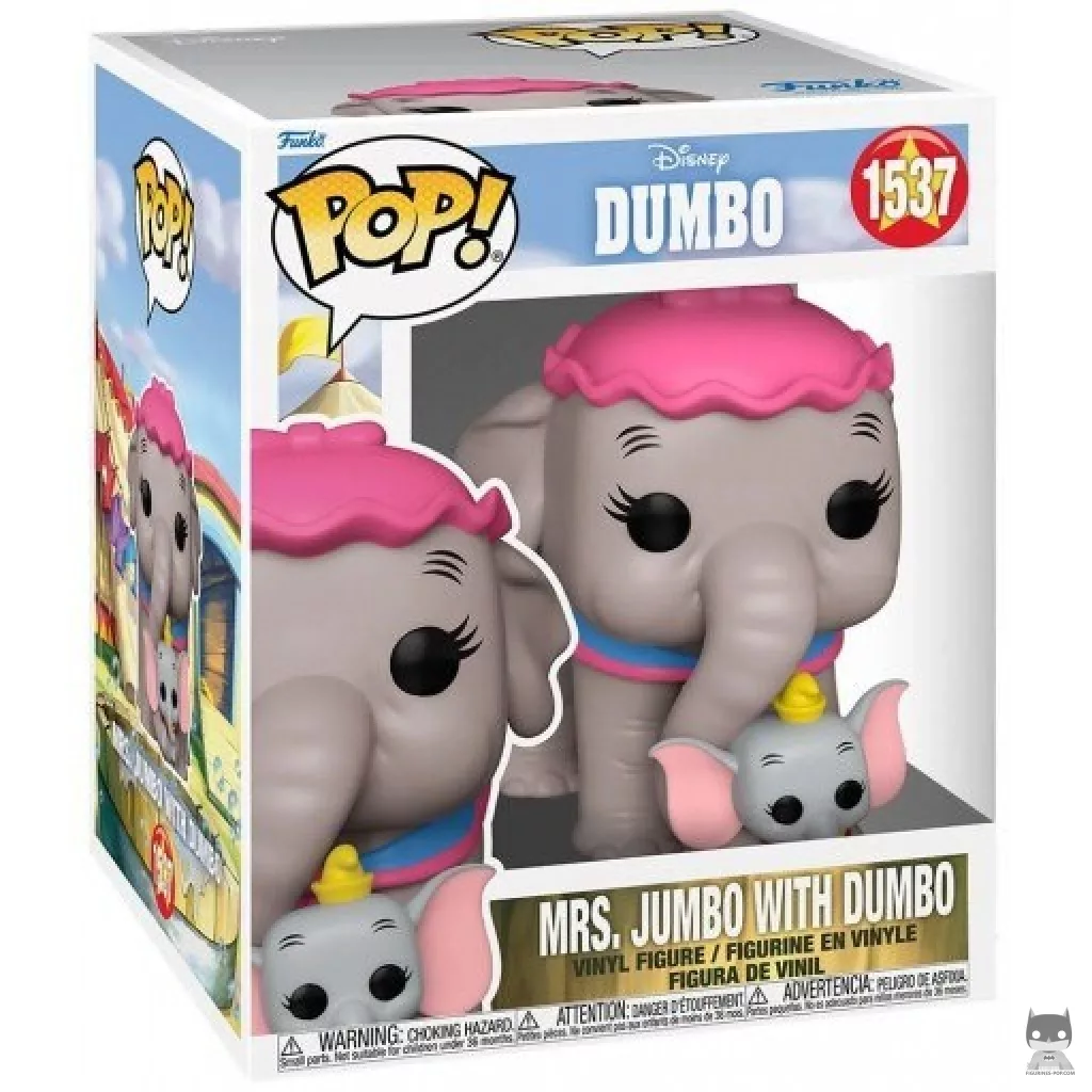 Figura Funko Pop! Señora Jumbo & Dumbo (Supersized) en su caja