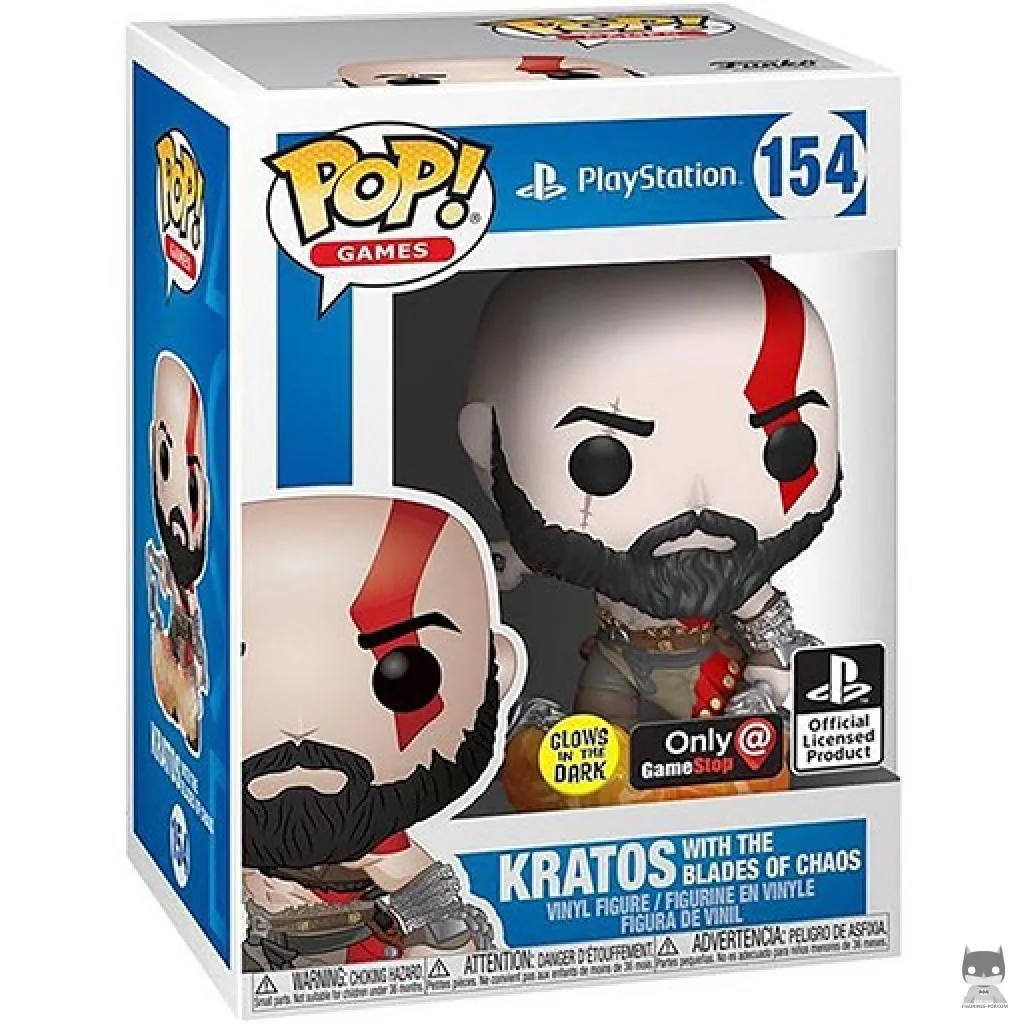 Figura Funko Pop! Kratos con las Espadas del Caos en su caja