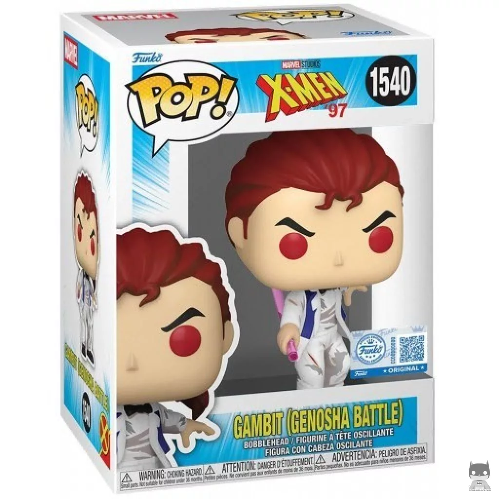 Figura Funko Pop! Gambit (Batalla de Genosha) en su caja
