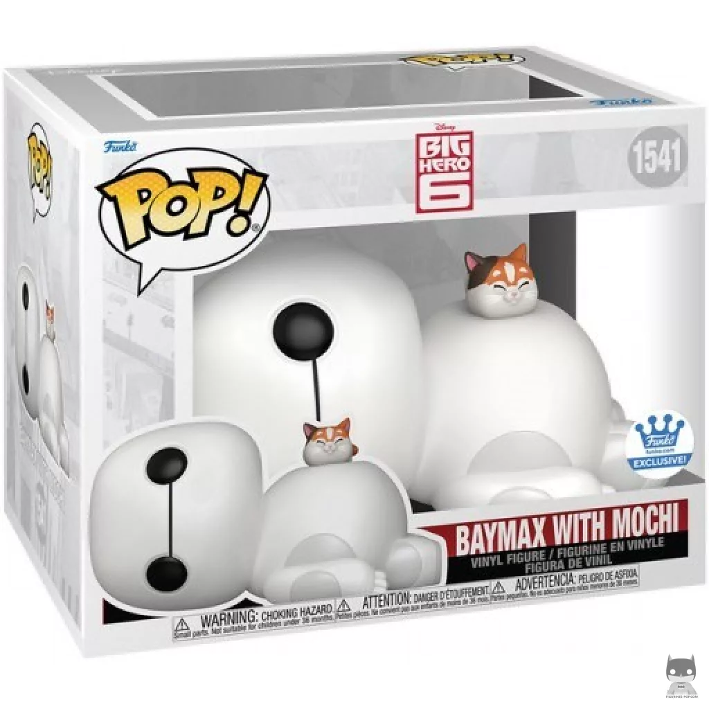 Figura Funko Pop! Baymax con Mochi (Supersized) en su caja