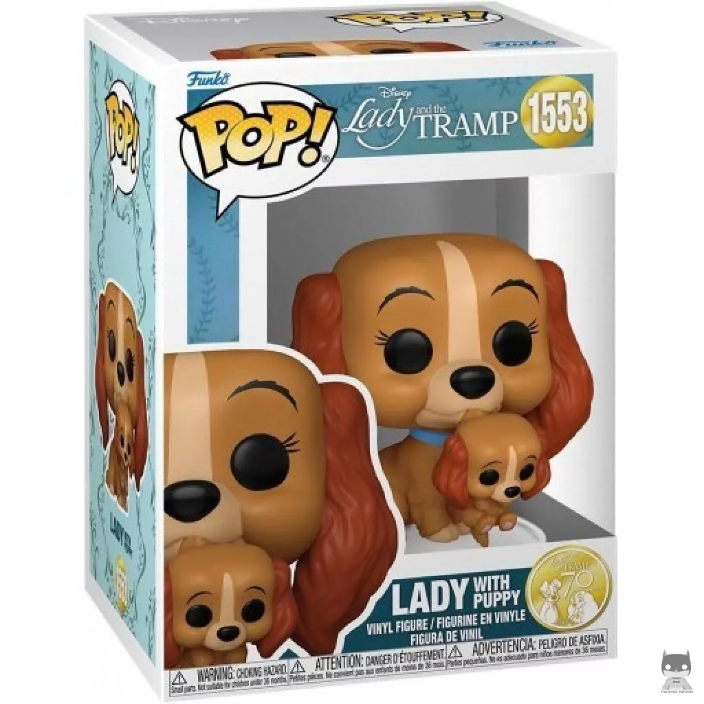 Figura Funko Pop! Reina con cachorro en su caja
