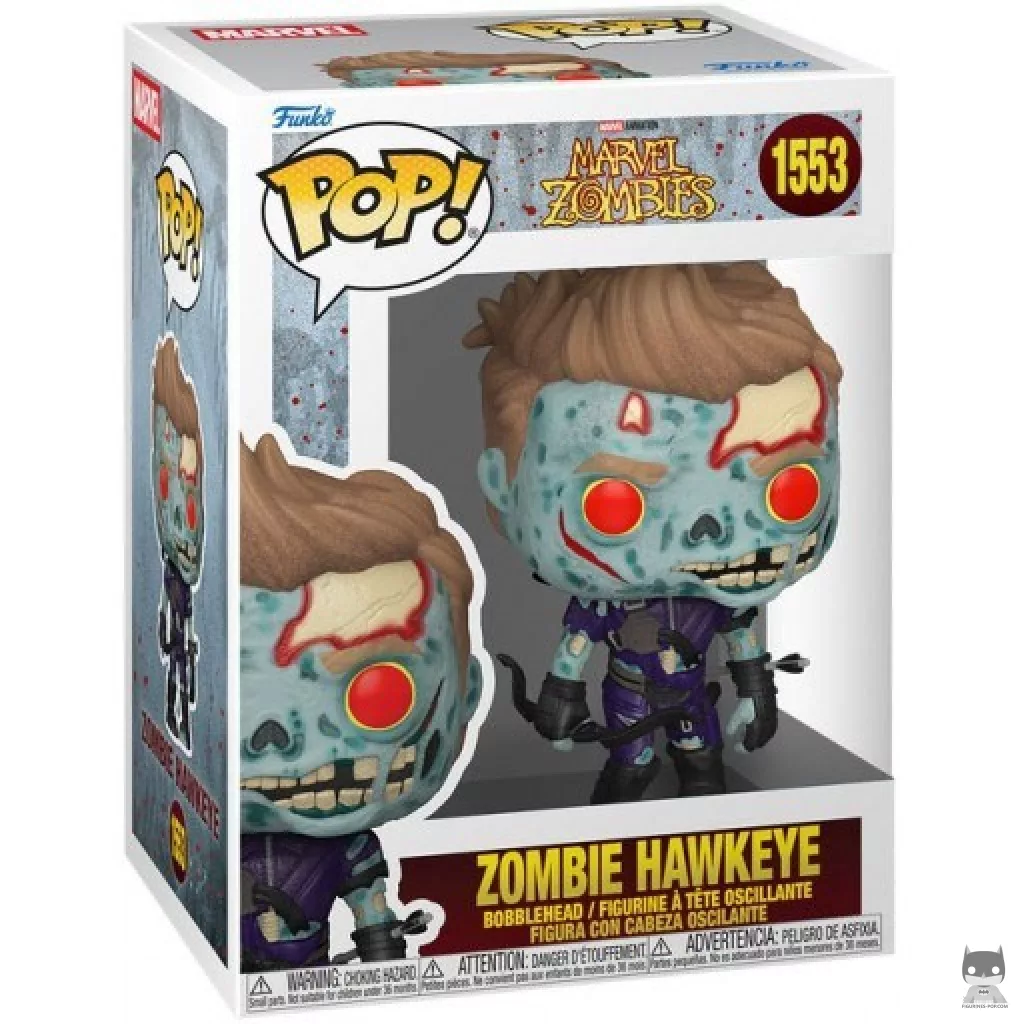 Figura Funko Pop! Ojo de Halcón zombi en su caja