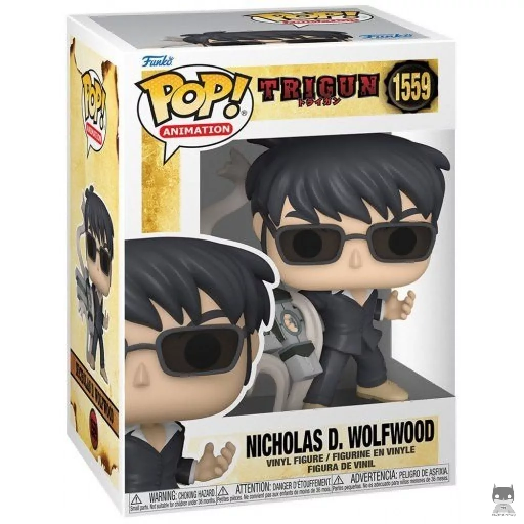 Figura Funko Pop! Nicholas D. Wolfwood en su caja