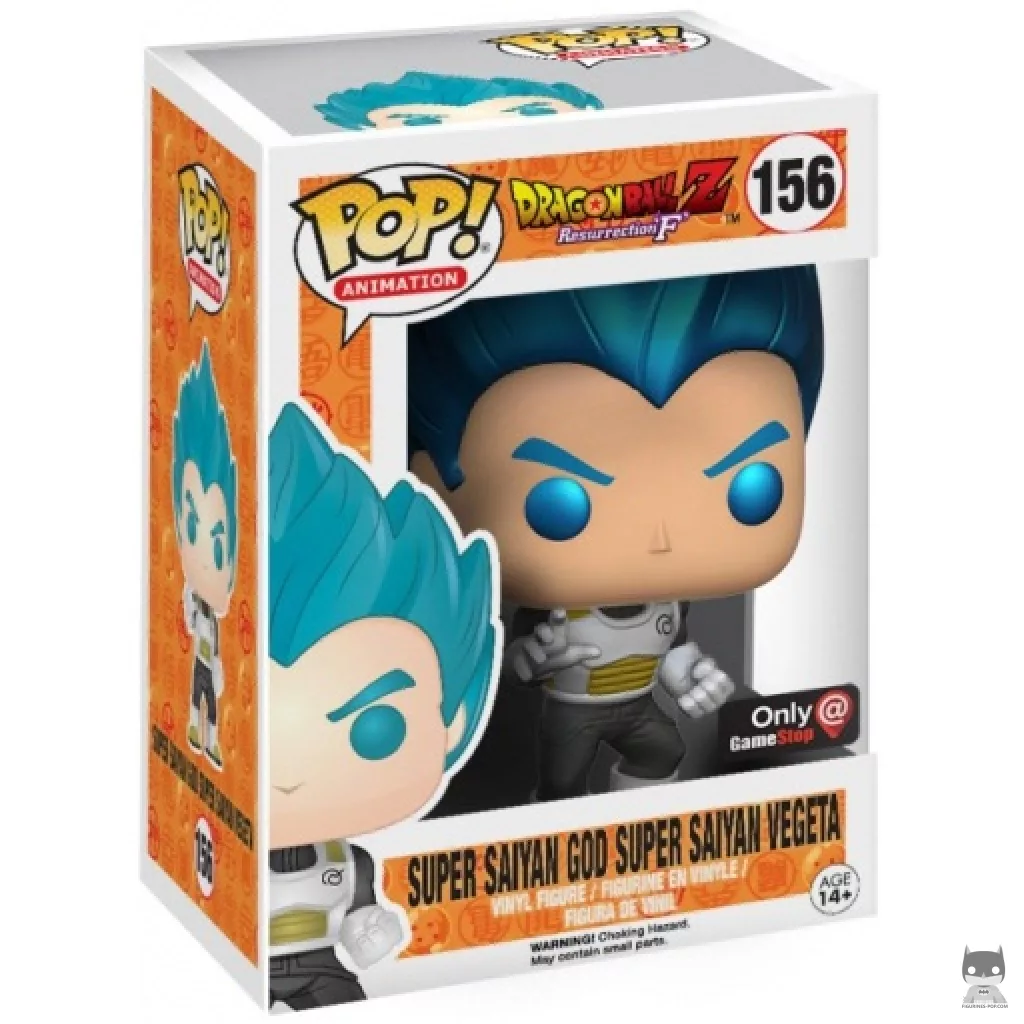 Figura Funko Pop! Vegeta Super Saiyan God Super Saiyan (Metalizado) en su caja
