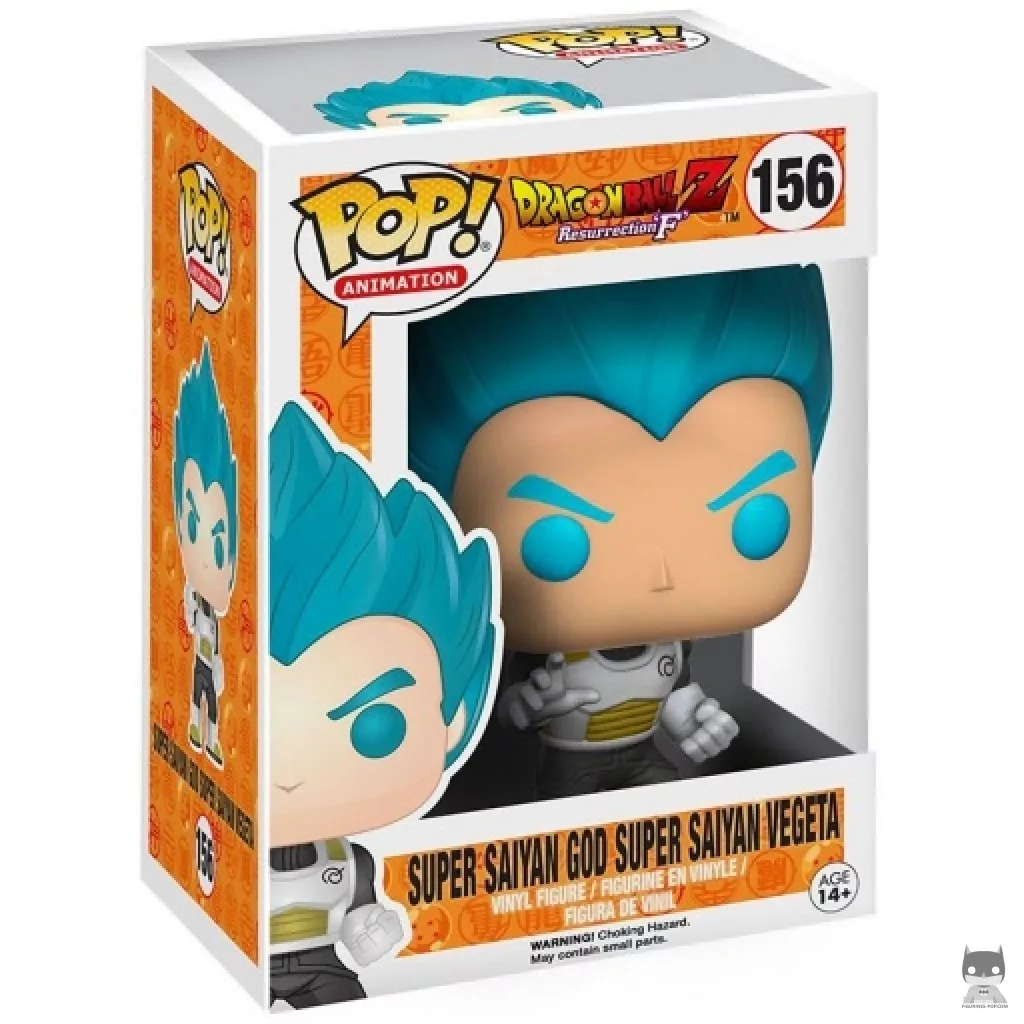 Figura Funko Pop! Vegeta Super Saiyan God Super Saiyan en su caja